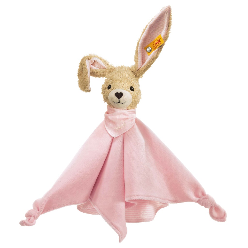 Steiff EAN 237546 Hoppel Rabbit comforter pink